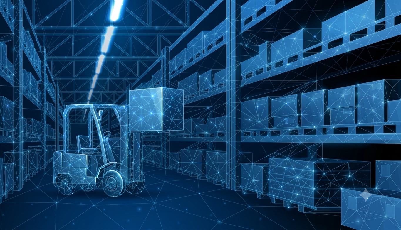 Forklift in a warehouse — machinery operators